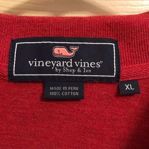Vineyard Vines- long sleeve red polo